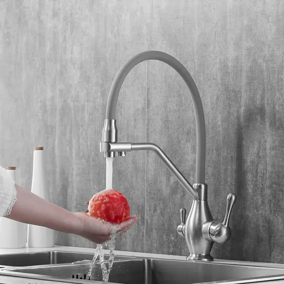 Смеситель для кухни с гибким изливом Rose R858L, изображение 3