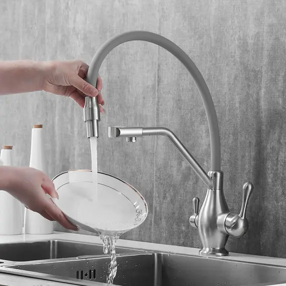 Смеситель для кухни с гибким изливом Rose R858L, изображение 8