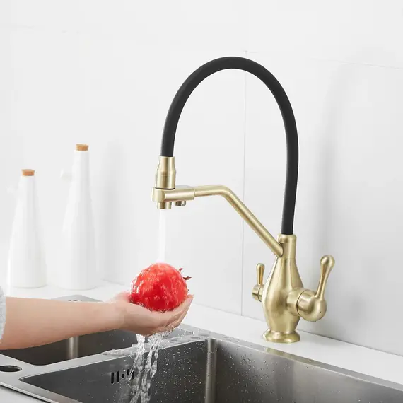 Смеситель для кухни с гибким изливом Rose R858Q, изображение 14