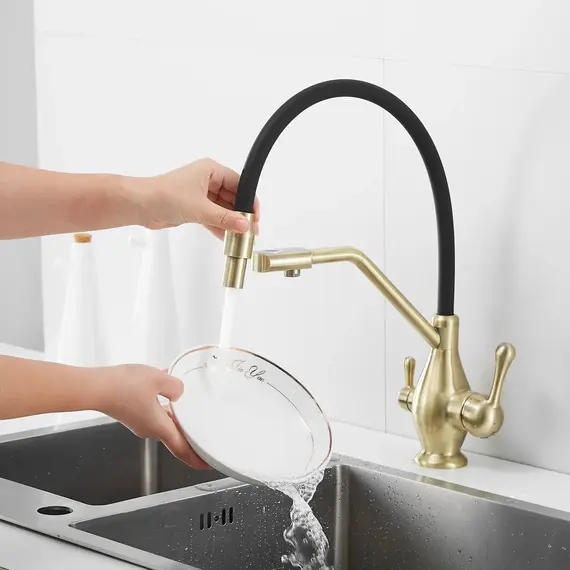 Смеситель для кухни с гибким изливом Rose R858Q, изображение 13