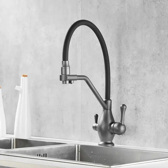 Смеситель для кухни с гибким изливом Rose R858Y, изображение 6