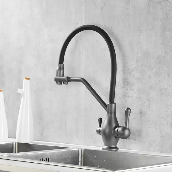 Смеситель для кухни с гибким изливом Rose R858Y, изображение 5