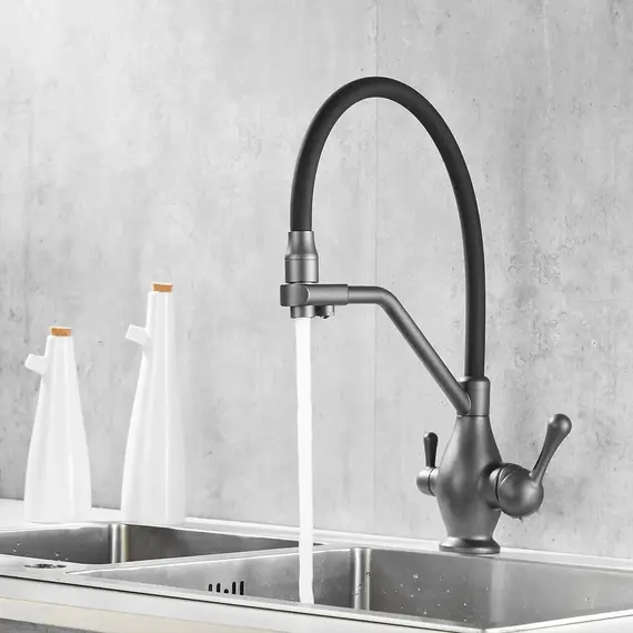 Смеситель для кухни с гибким изливом Rose R858Y, изображение 3