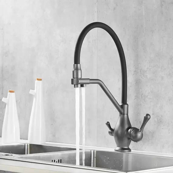 Смеситель для кухни с гибким изливом Rose R858Y, изображение 18