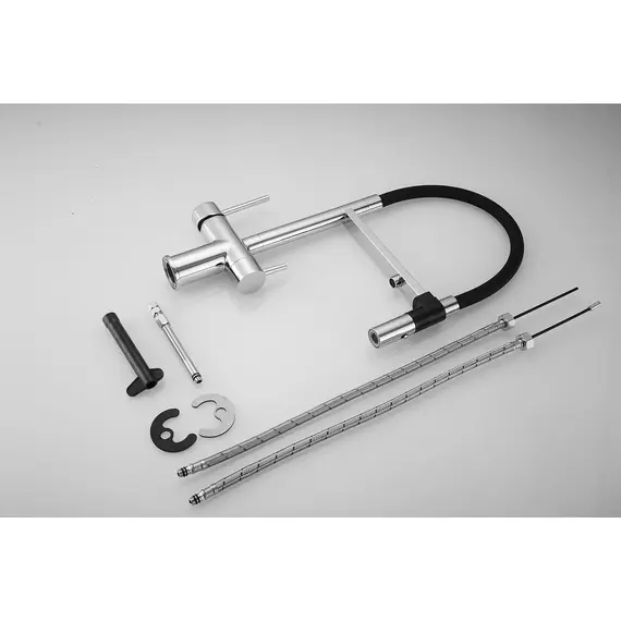 Смеситель для кухни Rose R958 хром с гибким изливом magneto, изображение 37