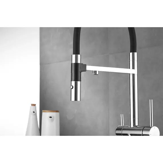 Смеситель для кухни Rose R958 хром с гибким изливом magneto, изображение 18