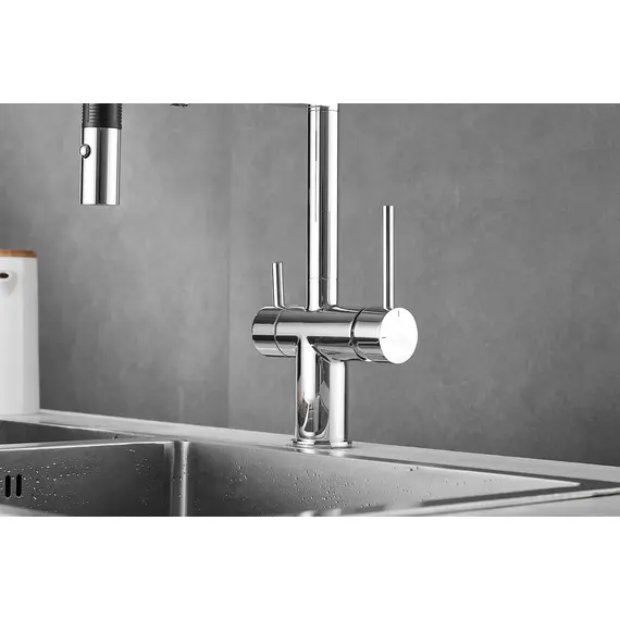 Смеситель для кухни Rose R958 хром с гибким изливом magneto, изображение 17