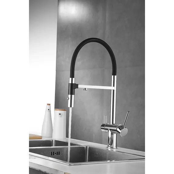 Смеситель для кухни Rose R958 хром с гибким изливом magneto, изображение 14