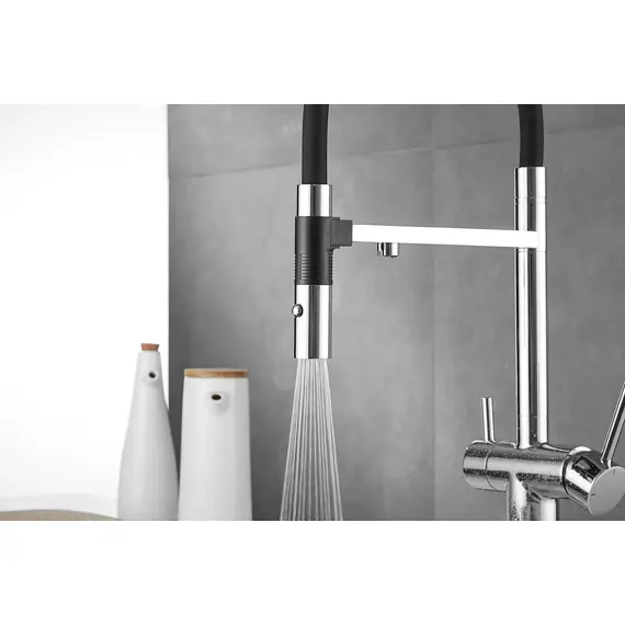 Смеситель для кухни Rose R958 хром с гибким изливом magneto, изображение 12