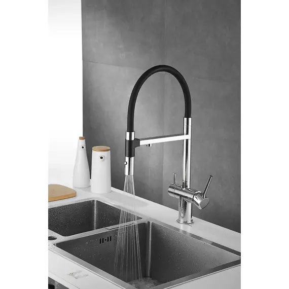 Смеситель для кухни Rose R958 хром с гибким изливом magneto, изображение 32