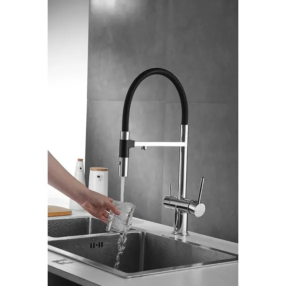 Смеситель для кухни Rose R958 хром с гибким изливом magneto, изображение 30