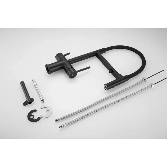 Смеситель для кухни Rose R958H антрацит с гибким изливом magneto, изображение 44