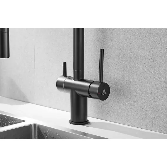Смеситель для кухни Rose R958H антрацит с гибким изливом magneto, изображение 24