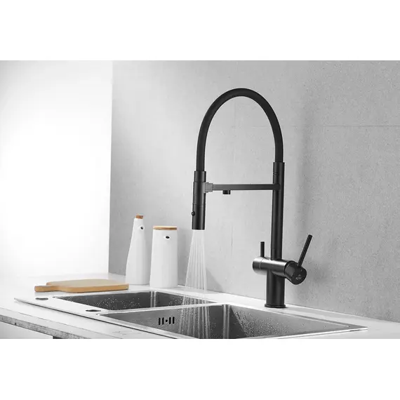 Смеситель для кухни Rose R958H антрацит с гибким изливом magneto, изображение 21