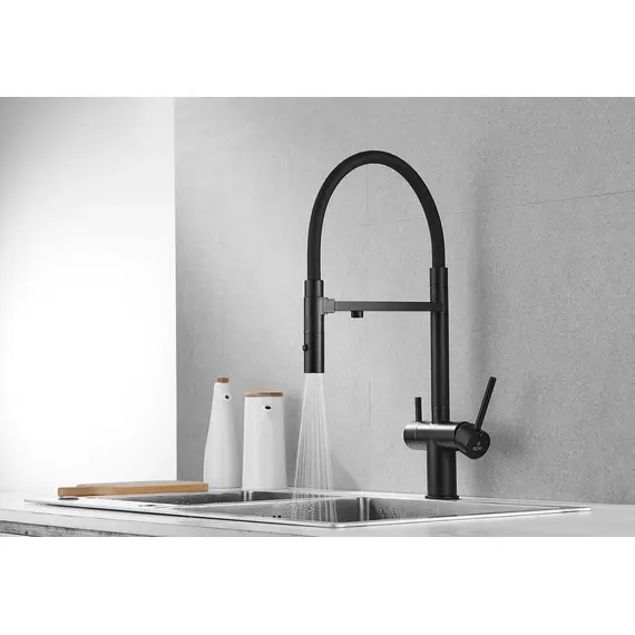 Смеситель для кухни Rose R958H антрацит с гибким изливом magneto, изображение 20