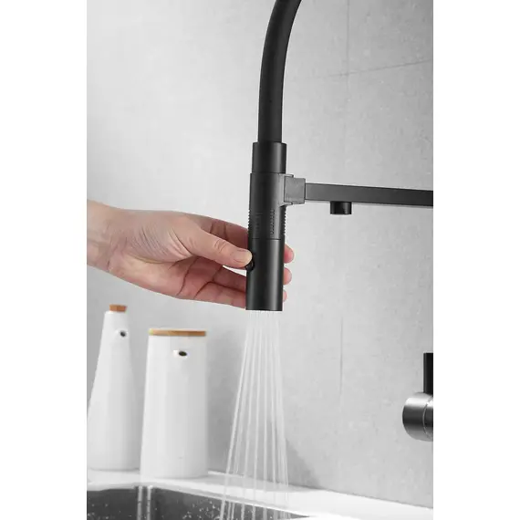 Смеситель для кухни Rose R958H антрацит с гибким изливом magneto, изображение 16