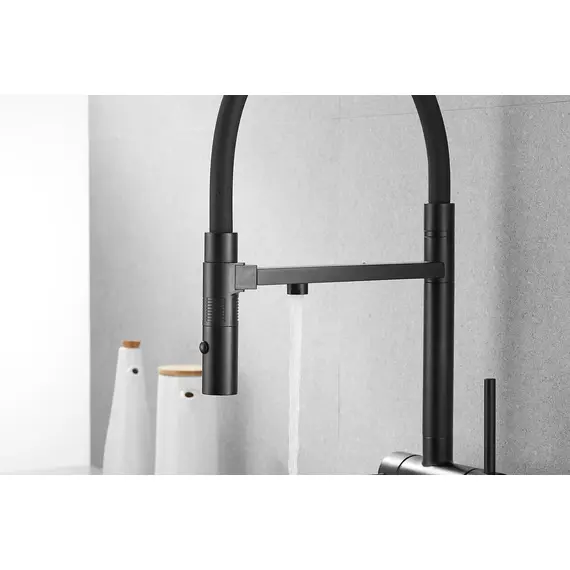 Смеситель для кухни Rose R958H антрацит с гибким изливом magneto, изображение 15