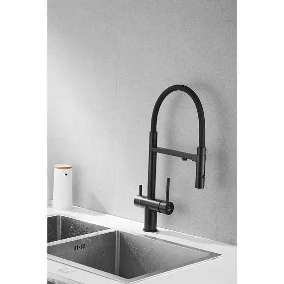Смеситель для кухни Rose R958H антрацит с гибким изливом magneto, изображение 38