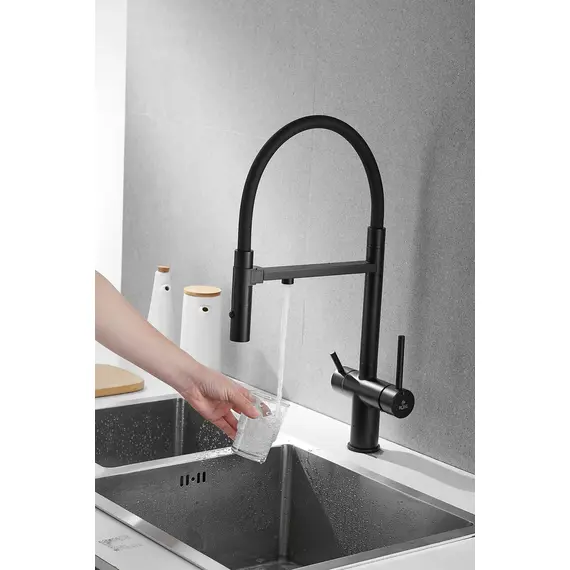 Смеситель для кухни Rose R958H антрацит с гибким изливом magneto, изображение 37