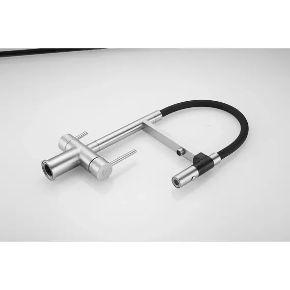 Смеситель для кухни Rose R958L сатин с гибким изливом magneto, изображение 31