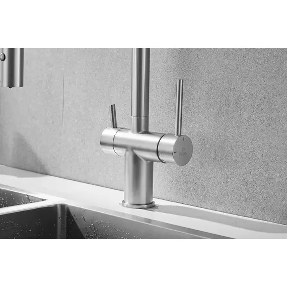 Смеситель для кухни Rose R958L сатин с гибким изливом magneto, изображение 23