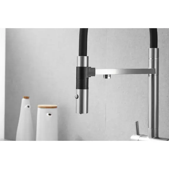 Смеситель для кухни Rose R958L сатин с гибким изливом magneto, изображение 22