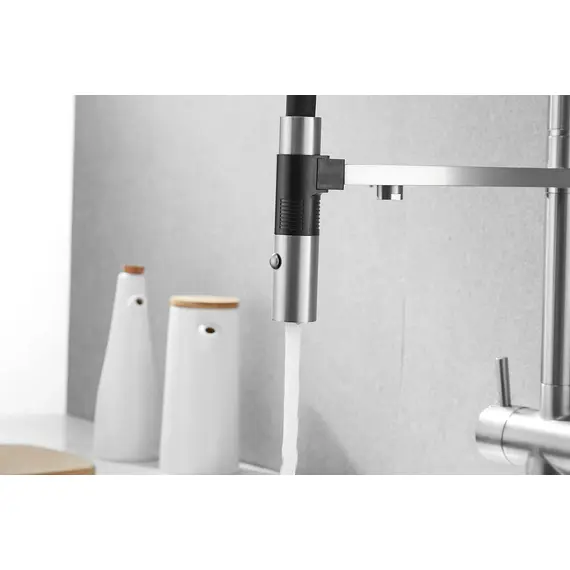 Смеситель для кухни Rose R958L сатин с гибким изливом magneto, изображение 19