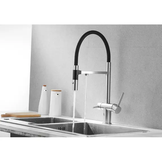 Смеситель для кухни Rose R958L сатин с гибким изливом magneto, изображение 3