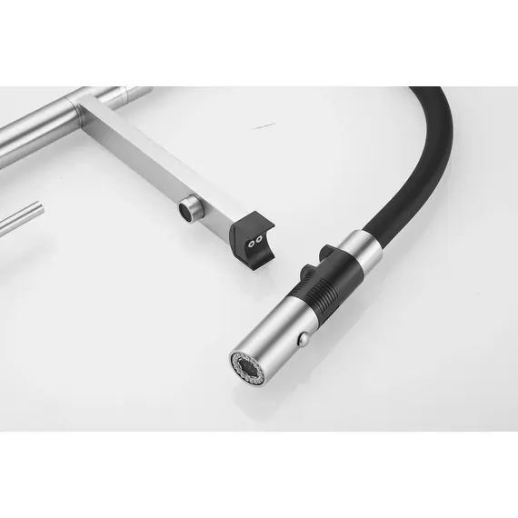 Смеситель для кухни Rose R958L сатин с гибким изливом magneto, изображение 41