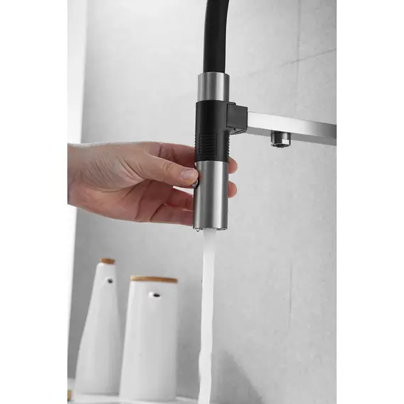 Смеситель для кухни Rose R958L сатин с гибким изливом magneto, изображение 5