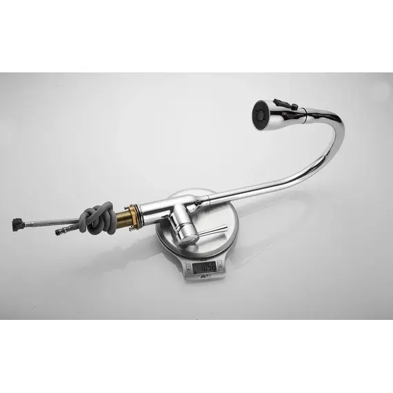 Смеситель для кухни с выдвижной лейкой душ Shevanik S163 хром, изображение 36