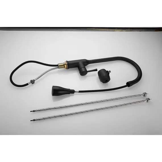 Смеситель для кухни с выдвижной лейкой душ Shevanik S163H черный, изображение 34