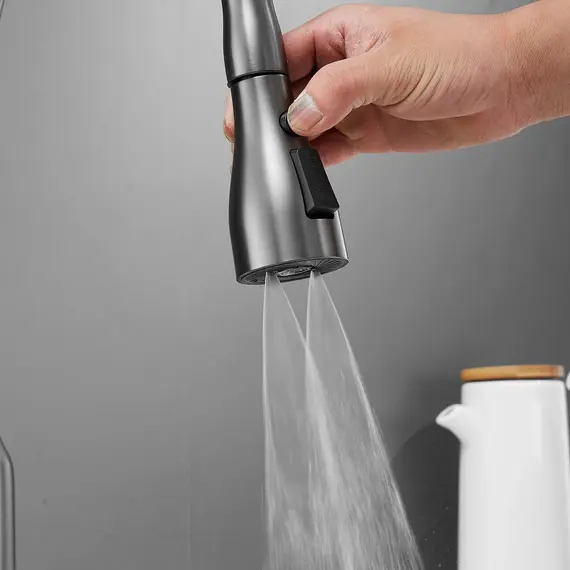 Смеситель для кухни с выдвижным изливом Shevanik S163T, изображение 9