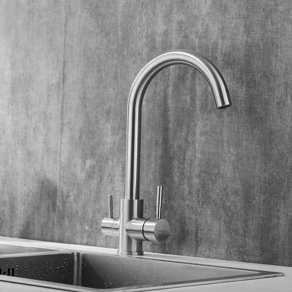 Смеситель для кухни со встроенным фильтром (краном) под питьевую воду Shevanik S168B, изображение 5