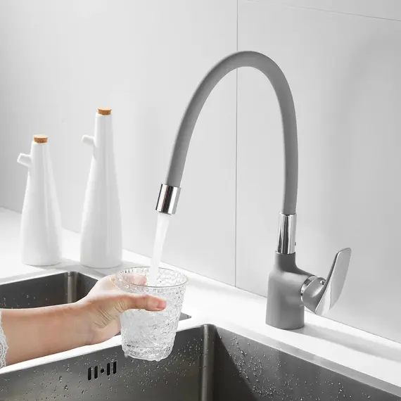 Смеситель для кухни с гибким изливом Shevanik S443-9, изображение 5