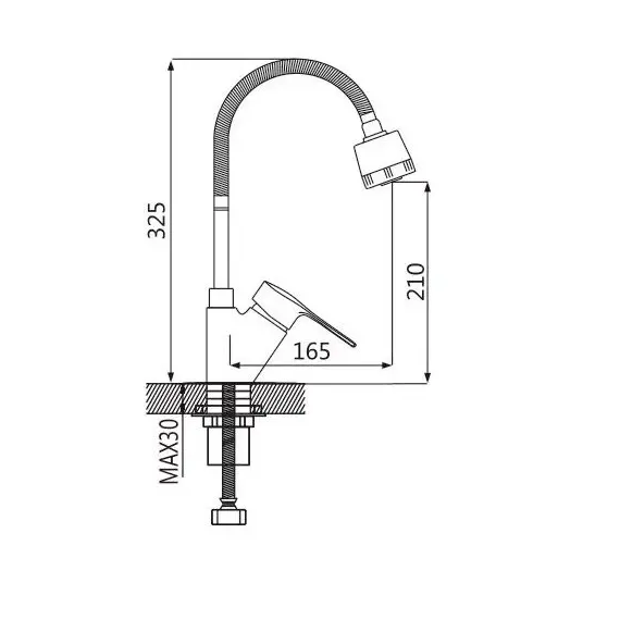 Смеситель для кухни с гибким изливом Shevanik S5143, изображение 4
