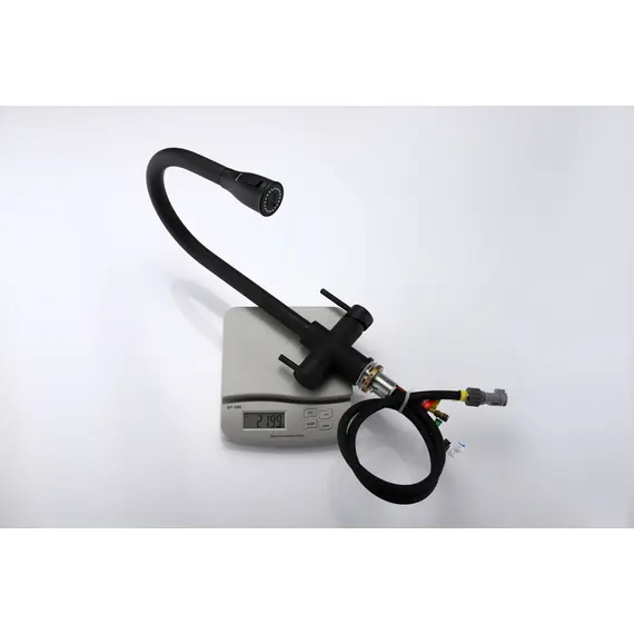 Смеситель для кухни Paulmark Lange La214212-401 под фильтр с выдвижным шлангом антрацит, Название цвета: Антрацит, изображение 24