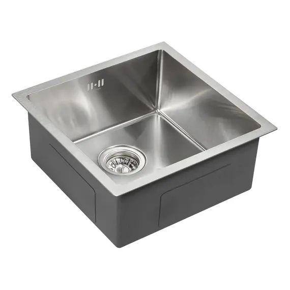 Мойка из нержавейки Paulmark Gerberg 44 Uni PM254444-BS 44 х 44 см сталь, изображение 2