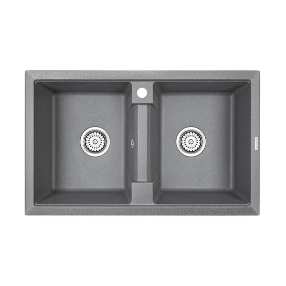 Мойка из камня Paulmark Tandem 80/2 PM238150-DG 81 х 50 см кварц графит