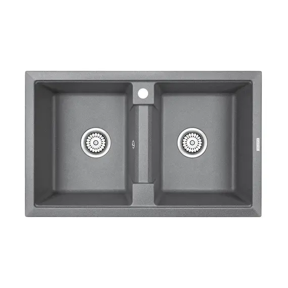 Мойка из камня Paulmark Tandem 80/2 PM238150-DG 81 х 50 см кварц графит