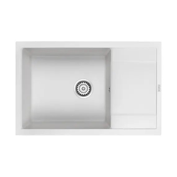 Мойка из камня Paulmark Flugen 60 PM317850-WH 78 х 50 см кварц белый