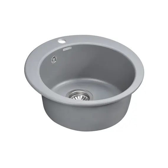 Мойка из камня Paulmark Gelegen 50 PM404800-GRM 48 см кварц серый металлик, изображение 2