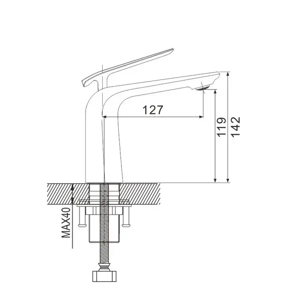 Смеситель для раковины Rose R1301, изображение 3