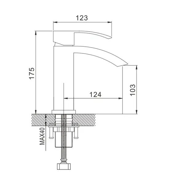 Смеситель для раковины Rose R1501F, изображение 3