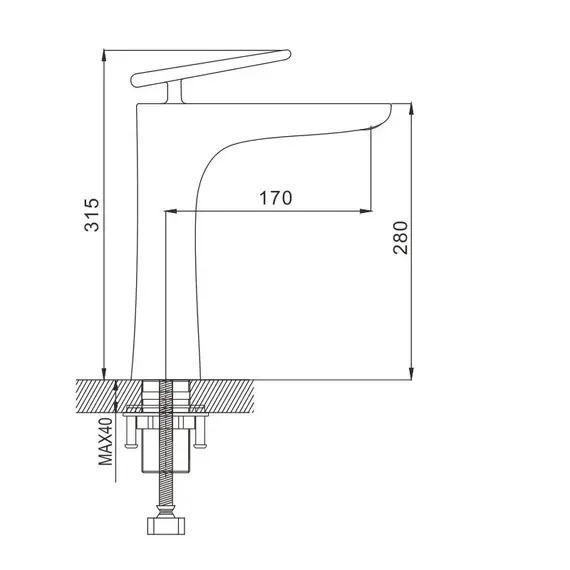 Смеситель для раковины Rose R1611F, изображение 3
