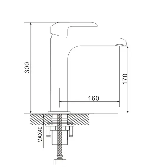 Смеситель для раковины Rose R2111F, изображение 3