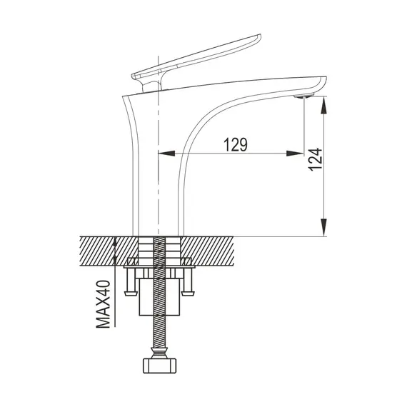 Смеситель для раковины Rose R2701, изображение 3