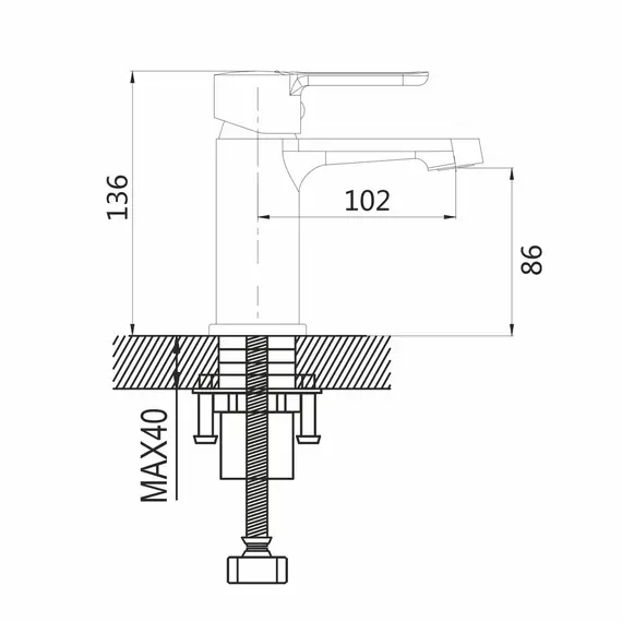 Смеситель для раковины Shevanik S8101F, изображение 2