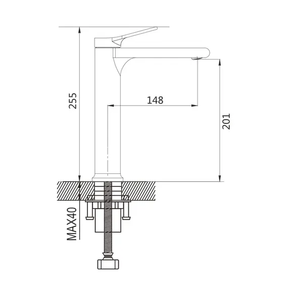 Смеситель для раковины высокий Shevanik S8311H, изображение 2