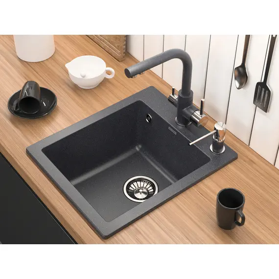 Дозатор для жидкого мыла Paulmark Kraft D003-418 чёрный металлик, изображение 3